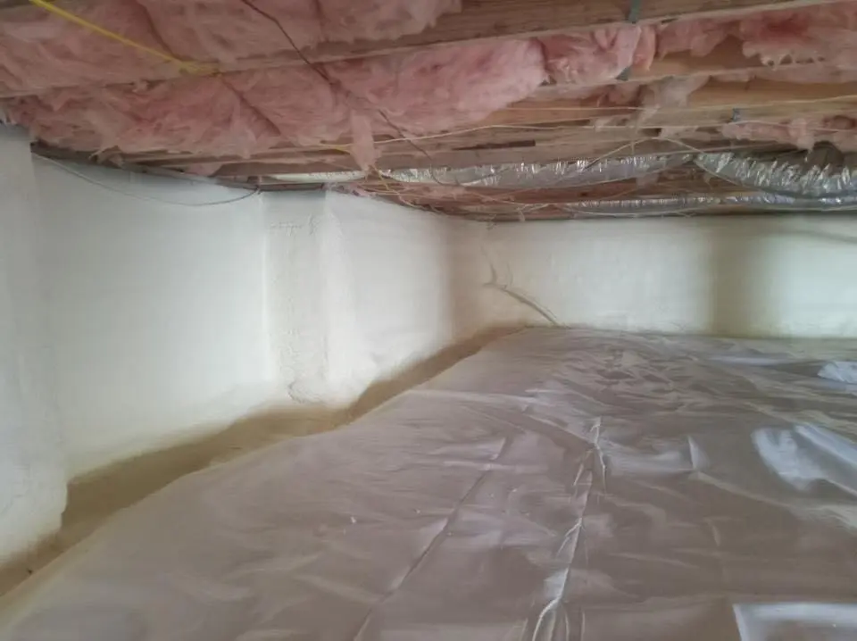Crawl space encapsulation with closed-cell spray foam for Attic Insulation in Gretna